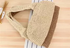 Gusure casual palha sacos de ombro das mulheres de vime tecido senhoras bolsas artesanais praia verão grandes totes saco bohemia - loja online