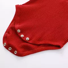 Conjunto de bodysuits de manga comprida e calças elásticas para bebé, com nervuras, xadrez, roupa sólida, infantil, recém-nascido, menina, menino, primavera, outono, 2 peças - Wolf Magazine