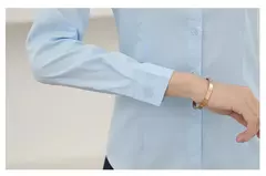 Blusa de manga comprida feminina, camisa branca elegante, senhora do escritório, negócios, camisas rosa, botão, blusas de trabalho sólido, tops - loja online