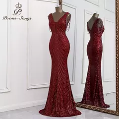 Sexy sereia preto vestidos de noite vestidos elegantes para noche largo soiree de mariage robe femme vestido de baile - Wolf Magazine