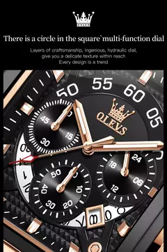 Olevs marca superior masculino relógios quadrado relógio de quartzo para homens pulseira de couro à prova dwaterproof água esporte relógio masculino relogio masculino - loja online