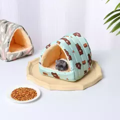 Imagem do Mini gaiola colorida e confortável para coelho, Casa do esquilo, Hamster, Cama de dormir pequena, Ninho de cobaia, Tapete quente