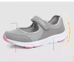 Tênis respirável malha para mulheres, sapatos de verão, vulcanizar, andar, para senhoras na internet