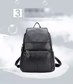 Mochila Zency-Anti-Roubo de Couro Feminina, Mochila de Grande Capacidade, Bolsa Designer de Viagem, Couro Branco, Qualidade, Elegante, A ++ - Wolf Magazine