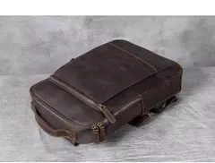 Mochila de couro genuíno para homens, cavalo louco vintage mochila para laptop grande mochila diária mochila de viagem mochila para caminhadas - comprar online