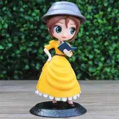 Q posket bonito olhos grandes rapunzel jenny sereia princesa pvc anime bonecas colecionáveis q versão modelo brinquedo presente de aniversário