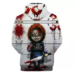 Chucky-Homens 3D Full-Print Hoodies Filme de Terror, moletom Hoodie, Traje Cosplay, Streetwear, Unisex, Nova Moda, 2024 - Wolf Magazine