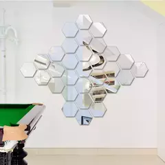 Hexagon 3D Espelho Adesivo de Parede, Sala Adesivos, Decoração do Quarto, Banheiro, Decoração de Casa, Vários tamanhos, DIY TV Fundo na internet