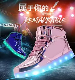 Tamanho 25-46 led sapatos com luzes brilhantes led chinelos para crianças & adulto feminino tenis para crianças meninos meninas sapatilhas luminosas - comprar online