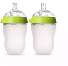 Garrafa de silicone para crianças, BPA Free Feeding Bottle para crianças, Verde e rosa, 5 oz e 8 oz, 2 pacotes - Wolf Magazine