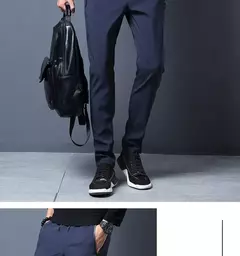 Calça casual de verão coreana masculina, fina, secagem rápida, seda de gelo, reta, solta, calça esportiva de 9 pontos, nova, 2022 - comprar online