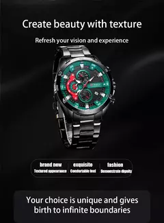 CURREN-Relógios masculinos de aço inoxidável, moda criativa, mostrador luminoso com cronógrafo, relógios de pulso casuais masculinos, relógio - comprar online