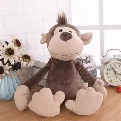 Brinquedos de pelúcia de pelúcia para crianças, bonecas macias, selva, leão, elefante, tigre, cachorro, raposa, macaco, veado, presente kawaii para crianças, hobbie - Wolf Magazine