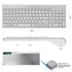 Hebraico baixo nível de ruído 101 teclas teclado sem fio 2.4g fino e compacto teclado sem fio para computador portátil windows pc desktop smart tv