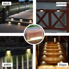 Impermeável LED Solar Stair Light, Jardim ao ar livre Passagem Pátio Terraço Guardrail Step Light, Luz Paisagem, 1 Pc, 4 Pcs, 10 Pcs, 20Pcs - comprar online
