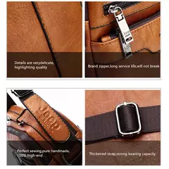 Imagem do JEEP BULUO-Bolsas de Ombro Crossbody para Homens, Bolsa De Couro Dividido, Bolsa De Mensageiro De Negócios, Bolsa De Alta Qualidade, Moda Quente