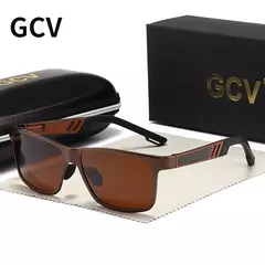 Imagem do GCV-Óculos Polarizados Masculinos, Óculos De Sol De Magnésio De Alumínio, Tons Retangulares, Masculino UV400, Óculos De Condução