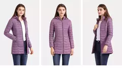 Santelon mulheres longo parka quente para as mulheres ultraleve casaco casaco acolchoado puffer com capuz destacável roupas outwear leve - loja online