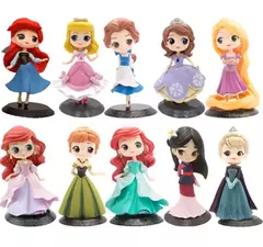 Imagem do Qposket-Disney Princesa Arale PVC Figura, Brinquedos Bonitos, Decoração Do Bolo, Limite De Venda Barato