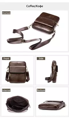 Imagem do Luufan-bolsa de ombro de couro genuíno masculina, pequenos sacos mensageiro, mini bolsa tiracolo de viagem masculina, nova moda, 2020