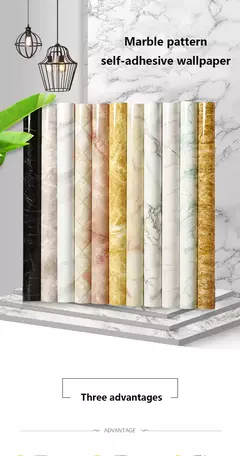 Self-Adhesive Marble Vinyl Wallpaper, PVC, impermeável adesivos de parede, Papel de contato, DIY, banheiro, cozinha, armário, bancadas na internet