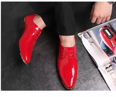 Sapato clássico de luxo masculino, Derby Gentleman, Honorável Sapatos Oxford, Vermelho, Branco, Vestido, Festa, 2023 na internet