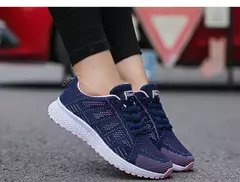 Sapatos rasos de malha respirável para mulheres, sapatos vulcanizados, tênis de ginástica, calçados casuais, branco, moda feminina, 2021 - Wolf Magazine
