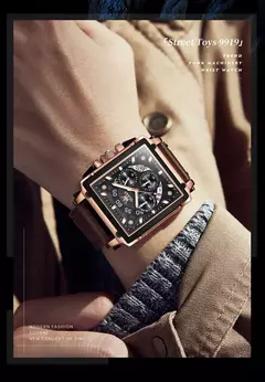 Olevs marca superior masculino relógios quadrado relógio de quartzo para homens pulseira de couro à prova dwaterproof água esporte relógio masculino relogio masculino