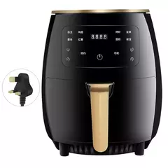 Tamanho da família elétrica fritadeiras de ar quente forno oilless fogão com lcd digital para tela de toque & antiaderente destacável 1 transporte da gota na internet