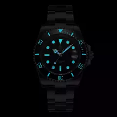 STEELDIVE-Relógio Automático Masculino, Relógios de Mergulho, Moldura Cerâmica Verde, Vidro Sapphire, Mostrador Preto, 300m Impermeável, SD1953