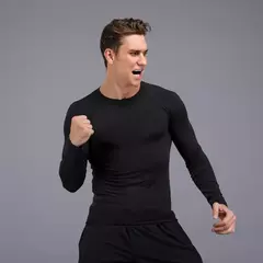 Conjunto de Roupa Interior de Compressão Térmica Masculina, Roupa de Treino Apertada, Treino, Corrida, Fitness, Desporto, Ginásio, Roupa Desportiva - loja online