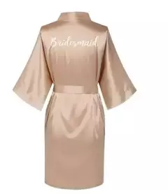 Vestes de seda cetim para mulheres plus size, roupão de casamento, vestido de dama de honra, vestido feminino, roupa de dormir, dama de honra, ouro rosa na internet