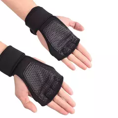 Luvas de musculação masculino e feminino, protetor de palma, fitness, musculação, ginástica, mão, pulso, esportes, 1 par