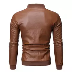 Imagem do Jaqueta de motocicleta Slim Fit masculina, jaquetas de couro falso, jaquetas PU quentes, roupas de marca, casaco de inverno S a 3XL, 2023