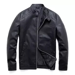 Jaqueta de couro do falso dos homens da motocicleta 8xl jaquetas masculinas preto jaqueta de couro masculino outwear masculino do plutônio de couro dos homens casacos marca - Wolf Magazine