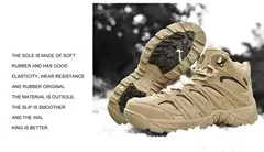 Imagem do Botas de caminhada ao ar livre para homens, botas antiderrapantes, tênis leves, calçado de deserto, curto, inverno, outono, moda