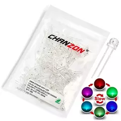 100 peças 5mm diodo led chapéu de palha branco quente vermelho verde azul uv roxo amarelo laranja rosa rgb flash grande angular lâmpada emissora