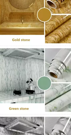 Self-Adhesive Marble Vinyl Wallpaper, PVC, impermeável adesivos de parede, Papel de contato, DIY, banheiro, cozinha, armário, bancadas na internet