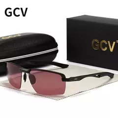 Gcv ultraleve quadro polarizado óculos de sol eyewear masculino moda estilo esportes condução pesca masculino viagem ao ar livre óculos uv - loja online
