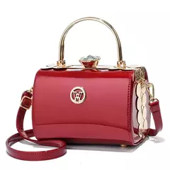 Bolsa De Noiva De Couro Brilhante para Senhoras, Pequena Bolsa De Ombro Quadrada, Saco Do Mensageiro, de Alta Qualidade, Marca De Moda, Designer, Novo - Wolf Magazine