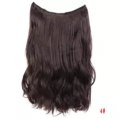 Allaosify extensões de cabelo sintético 24 "fio invisível sem clipe em extensões de cabelo linha de peixe secreta reta encaracolado peruca accessorie