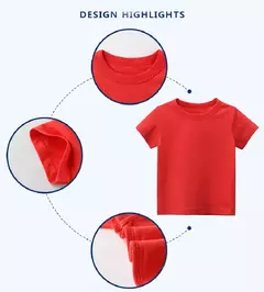 T-shirt de algodão liso para crianças, tops para crianças, meninos e meninas, bebê criança, garotada roupas em branco sólido, branco e preto, crianças manga curta tees, 1 a 8 anos, verão respirável uniformes escolares - Wolf Magazine