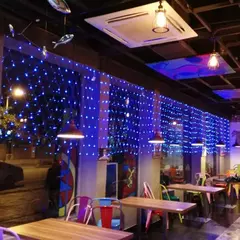 Impermeável Net Mesh Luzes LED, Fada Cortina, Guirlanda, Exterior, Jardim, Decoração de Casamento, Festa de Natal, 3m, 6m, 12m - comprar online