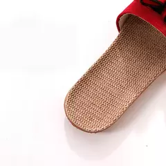 Glglgege-Slides casuais de verão feminino, chinelos de linho confortáveis, chinelos de linho listrado, sandálias plataforma, sapatos para senhoras na internet