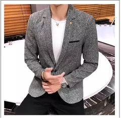 Terno casual blazer masculino, jaqueta formal, design popular, vestido, casacos de negócios, plus size, S-4XL, 2023 - comprar online