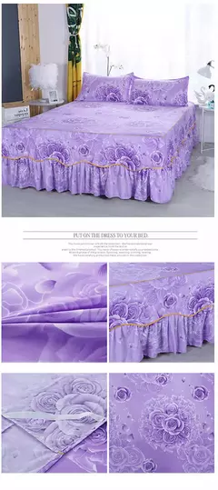 colcha de cama casal lencol cama casal Princesa estilo colcha na cama com saia algodão impressão roupa de cama para casa elástico lençol equipado com fronhas roupa de cama jogo de cama