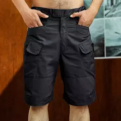 Imagem do Calções táticos de carga impermeável masculino, respirável, calça seca rápida, urbano militar, ao ar livre, Camo, Casual, verão