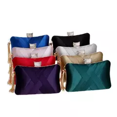 Sekusa-bolsa de noite com borla feminina, bolsa de ombro com corrente, festa de casamento - comprar online