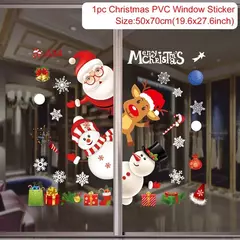 Decoração de Feliz Natal para casa, parede e janela adesivos ornamentos, guirlanda de ano novo, Noel Festoon, 2022, 2025