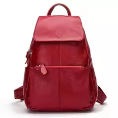 Mochila Zency-Anti-Roubo de Couro Feminina, Mochila de Grande Capacidade, Bolsa Designer de Viagem, Couro Branco, Qualidade, Elegante, A ++ - comprar online